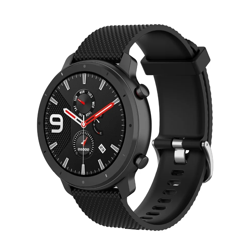 18 мм 20 мм 22 мм силиконовый ремешок для huawei/Withings/samsung Galaxy/gear s3/Amazfit Bip Смарт-часы замена Широкие ремешки