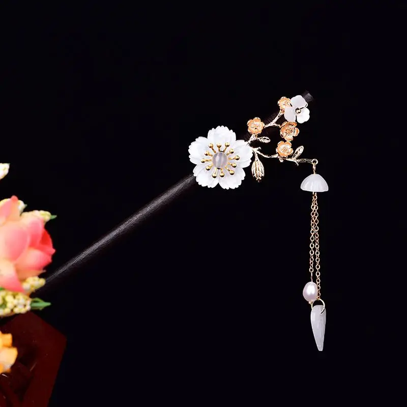 

Chinese Vintage Wooden Hair Stick Hanfu Hair Accessory Hairpin Jewelry