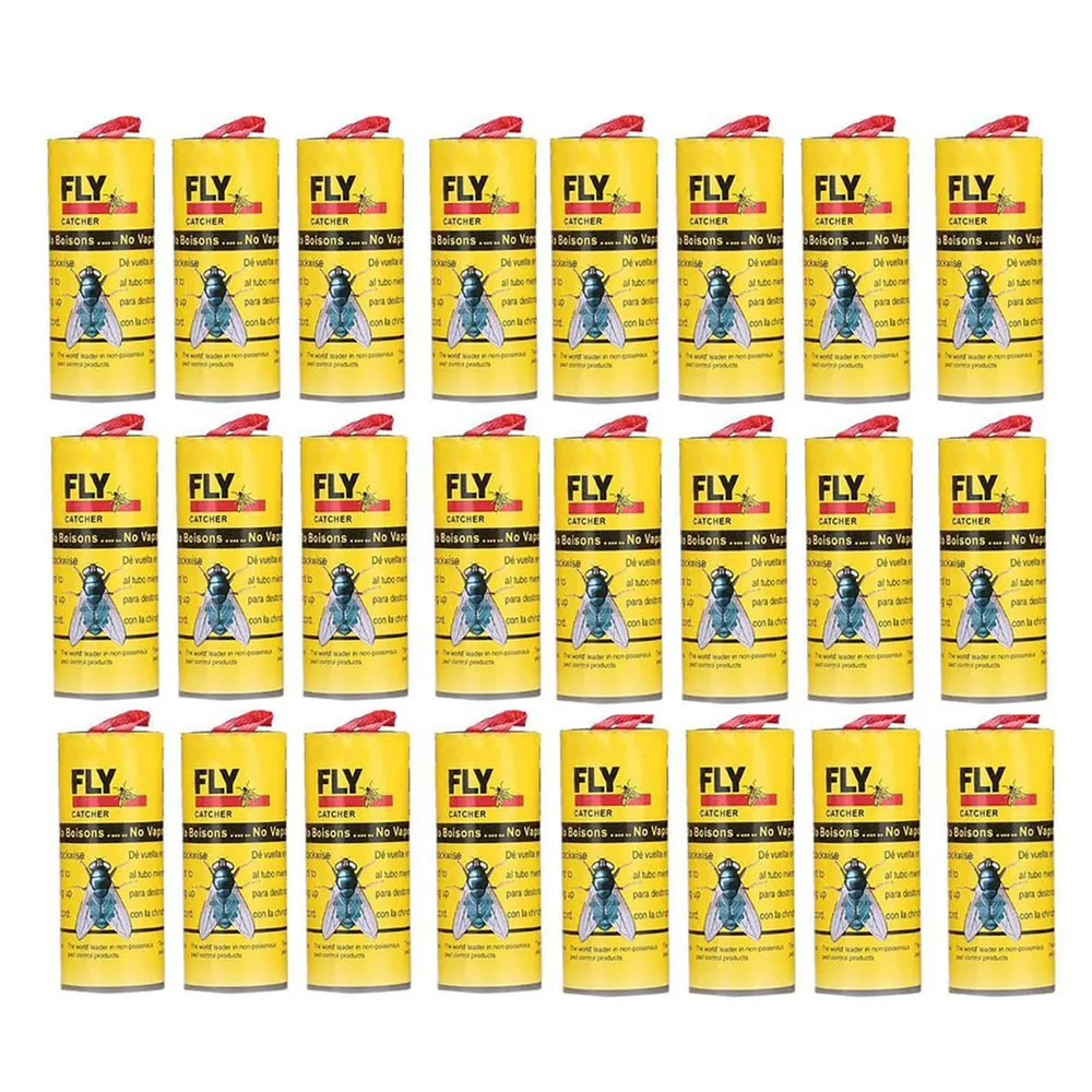 24Pc Sticky Fly Paper Eliminate Flies Insect Bug Home Glue Catcher Trap Mosquito Killer Buzz Device | Дом и сад