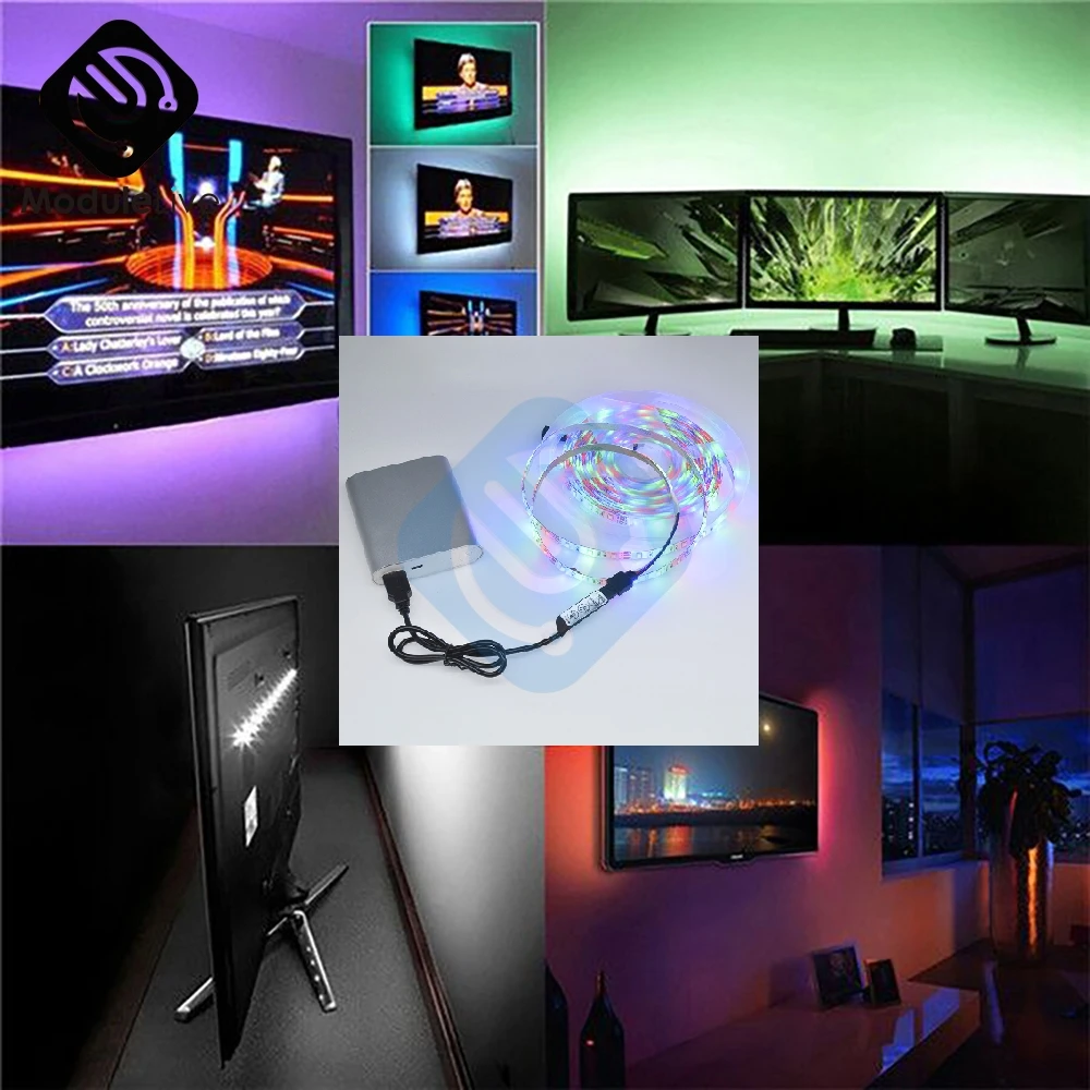 50 см RGB Светодиодная лента освещения для Kicthen лампа 0 5 м 1 2 3 Водонепроницаемая Для