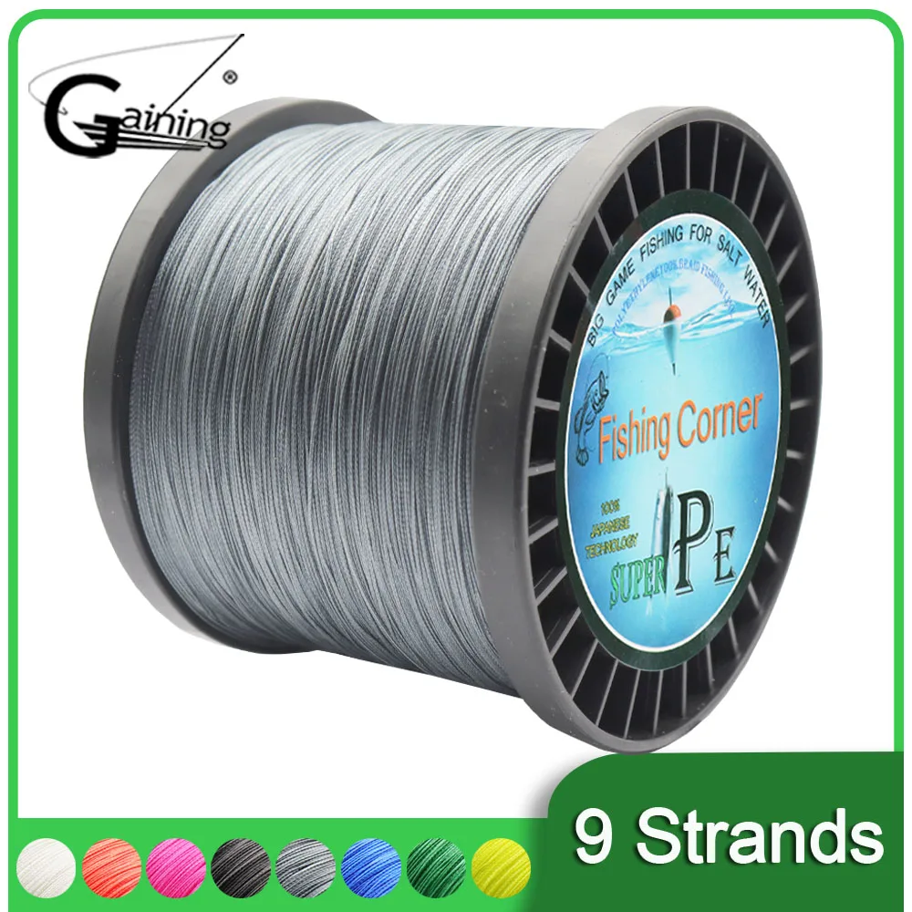 1000 м PE плетеная рыболовная леска из ПЭ 9 прядей 20 Большие размеры 35 45 60 80 110 130 150 170