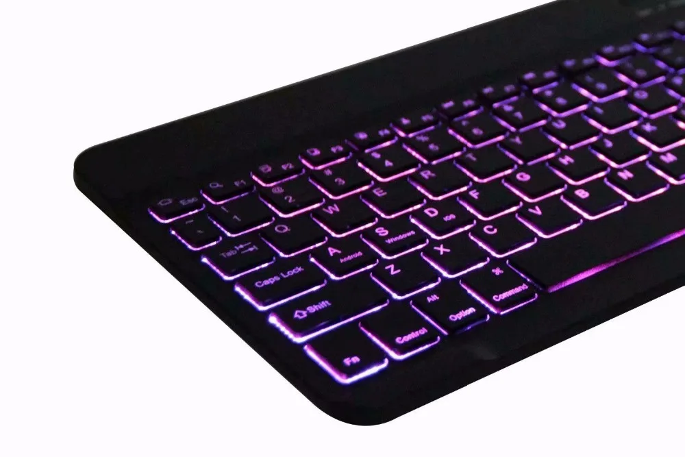 Bluetooth клавиатура чехол для Samsung Galaxy Tab A 10,1 T720 T725 планшет ткань с 7 подсветкой Клавиатура с подсветкой крышка+ ручка+ пленка