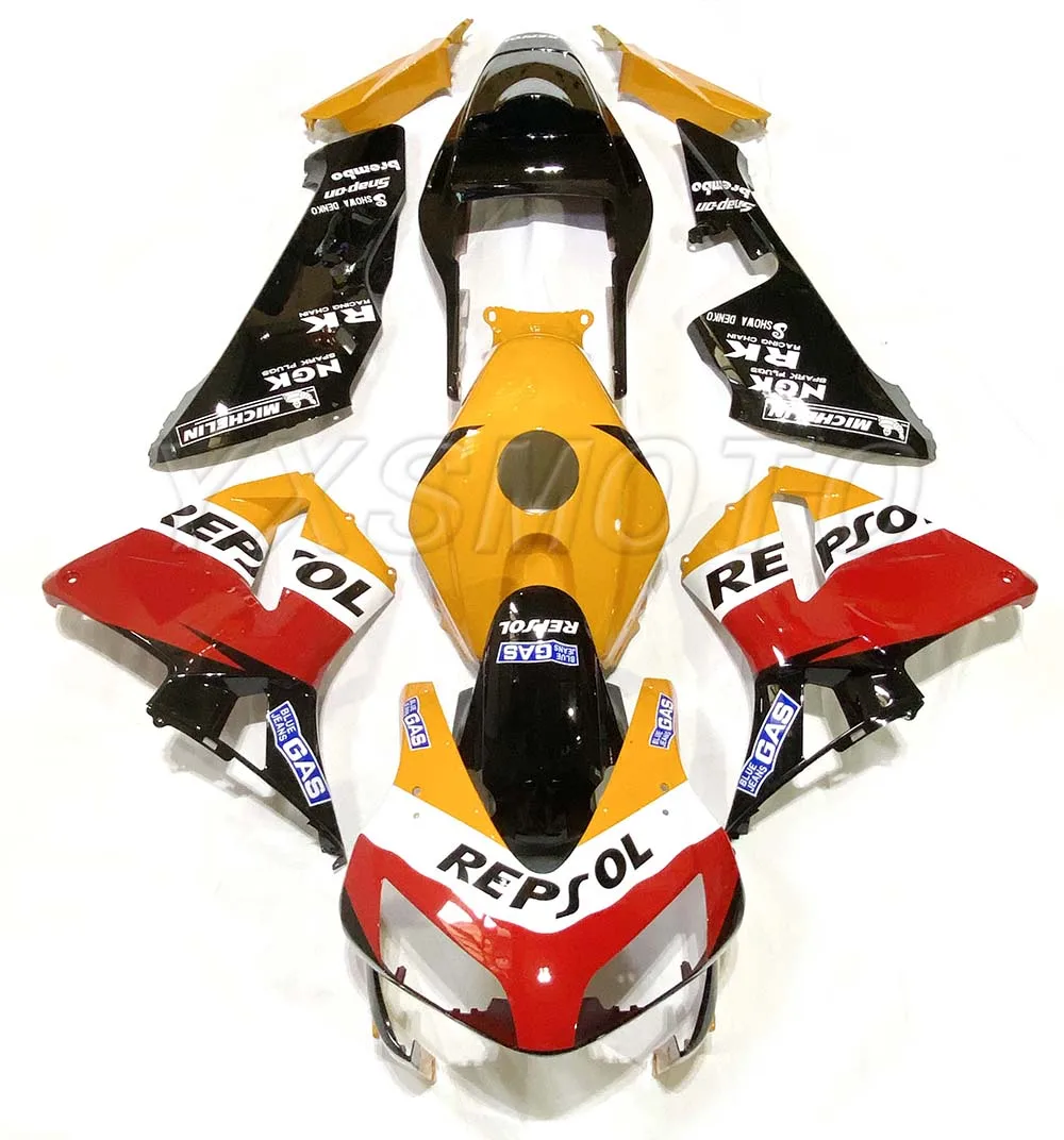 Совершенно новый Комплект механических обтекателей для honda cbr600 2003 2004 желтые
