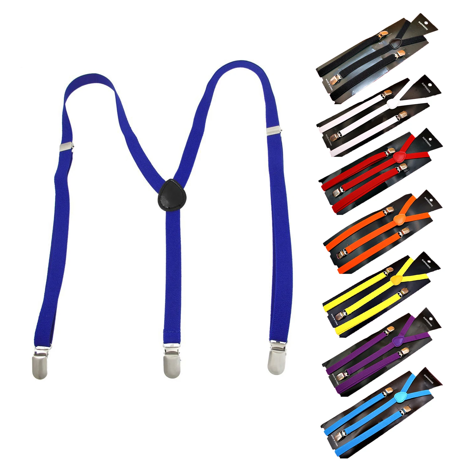 

Adult Adjustable Metal Clamp Elastic Suspenders Braces