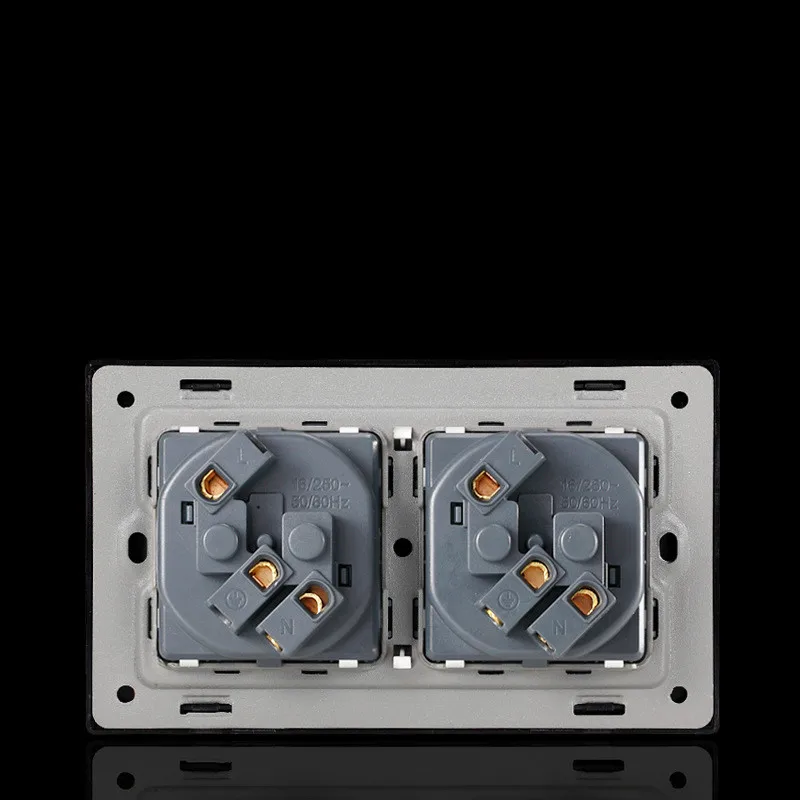 Розетка настенная из нержавеющей стали 2 USB порта 1 А|Электрические розетки| |