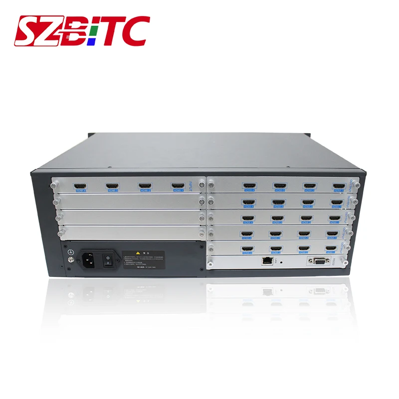 

SZBITC Video Wall Controller 4X4 4X8 12X12 16X16 20X20 Slot Card Matrix Multi-Input and Multi-Output with Seamless Switching Pip