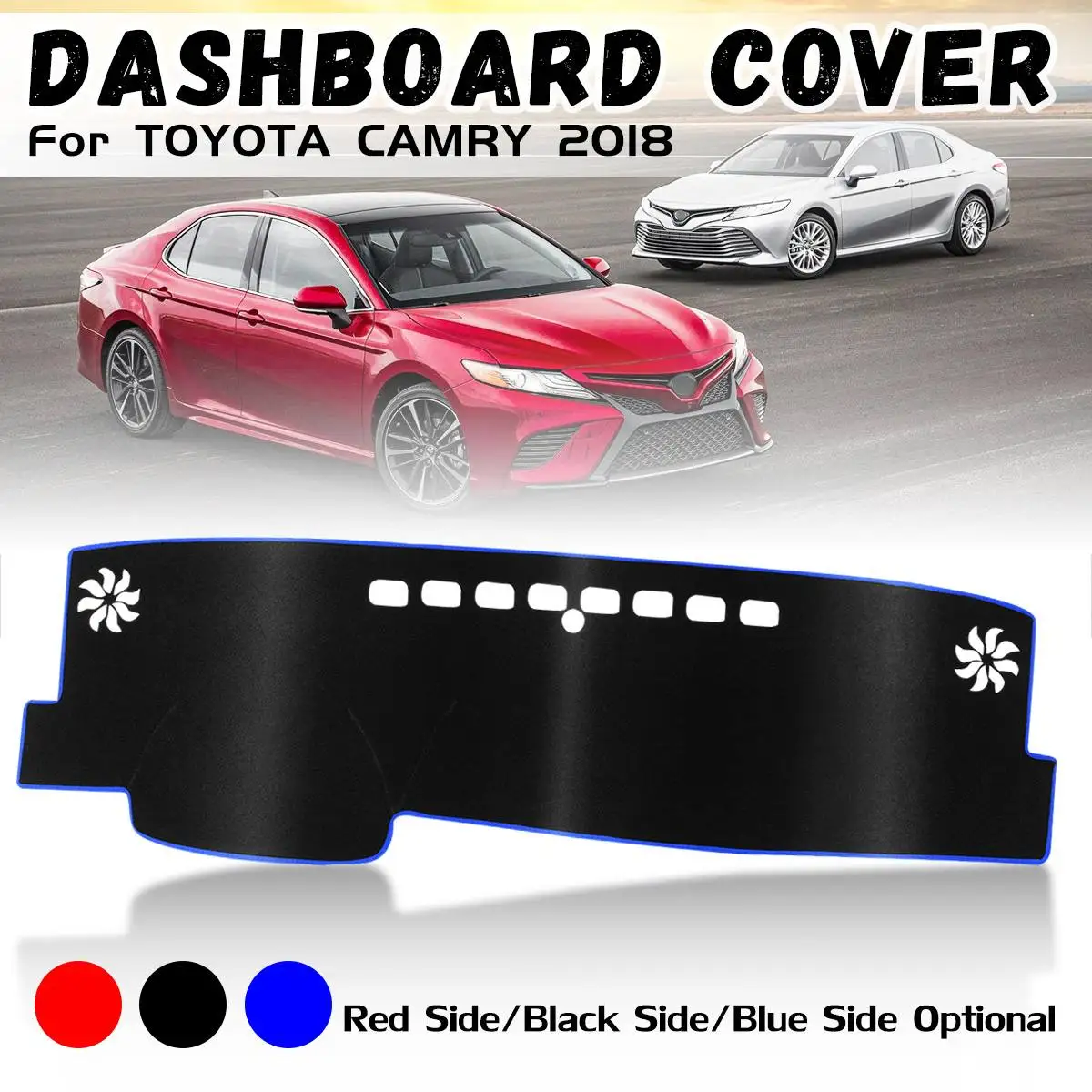 

LHD Anti-Slip Mat Dashboard Dash Cover Pad Sunshade Dashmat Protect Carpet Car Accessories for Toyota Camry 2018