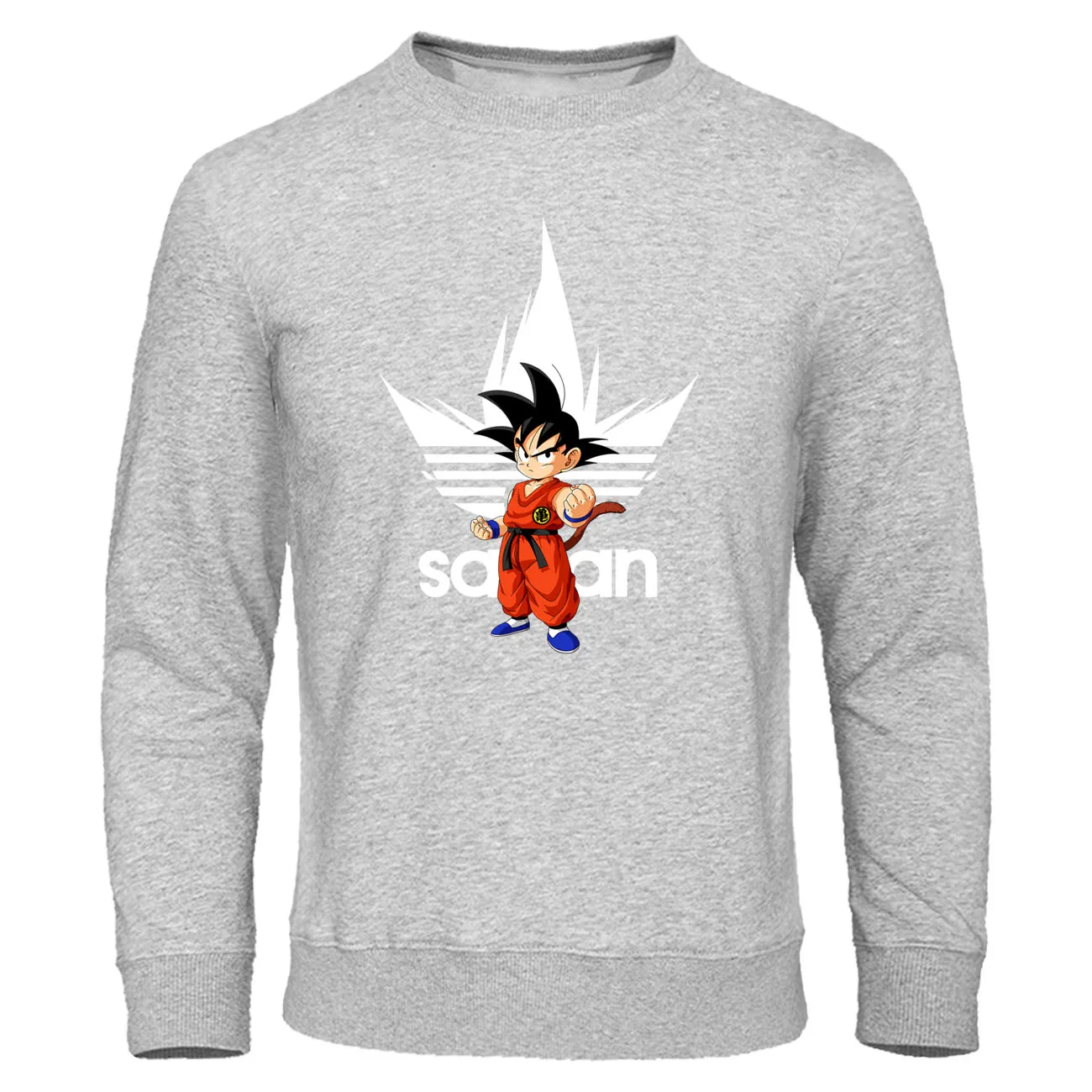 gray 6-5 Драконий жемчуг Z Dbz Сон Гоку толстовки японского аниме пуловер для мужчин Харадзюку С Капюшоном Повседневная Уличная одежда Драконий жемчуг Z мужские толстовки - Цвет: gray 6-5