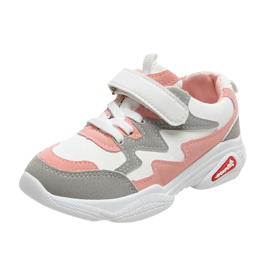 Удобные модные детские кроссовки из искусственной кожи обувь для мальчиков и