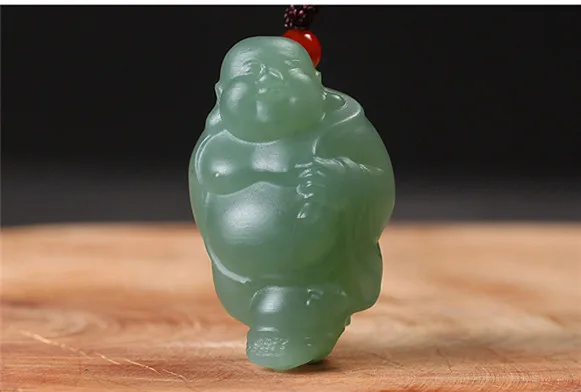 

Natural hetian jade A HandCarved Buddha jadeite jade green jade pendant jade jewelry jade necklaces jewelry