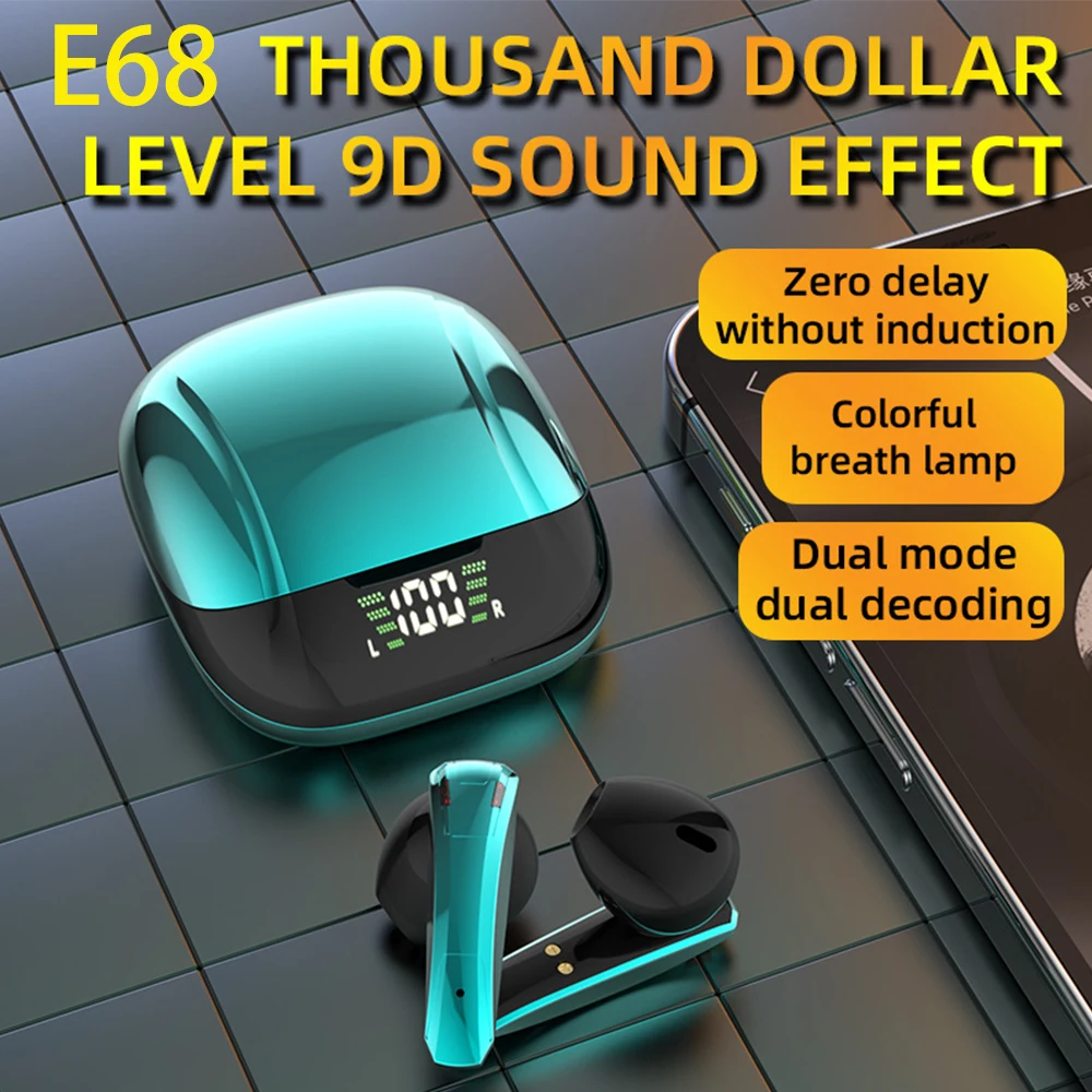 

Bluetooth 5.0 Earphones 300mAh Charging Box Wireless Headphone Stereo Sports Waterproof Earbuds Headsets With Microphone