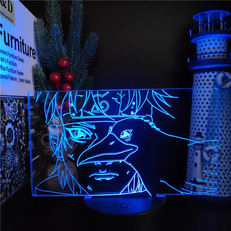 Naruto Anime Figure 3D Lamp Uchiha Shisui LED Night Light Table Desk Lampara Sunset Lampe Bedroom Decoration Lights Kids Gifts