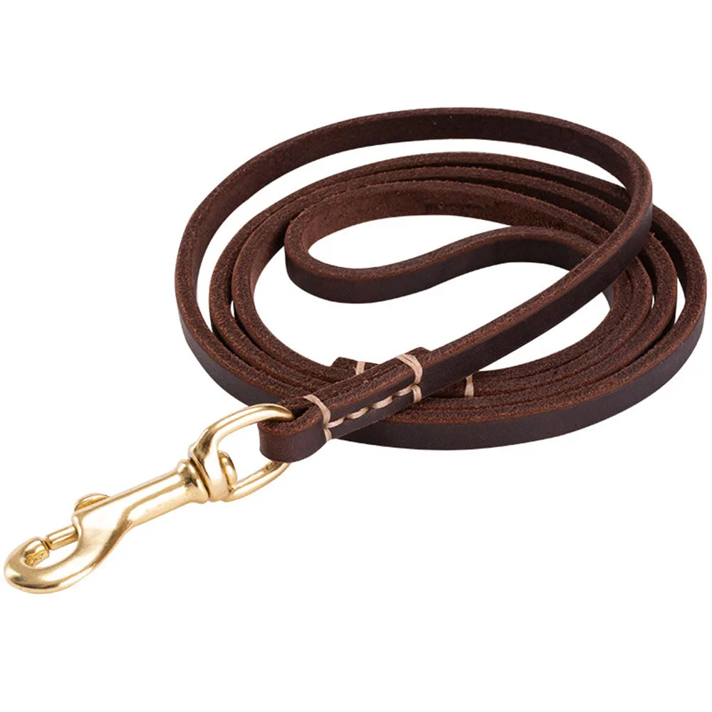 

Quality Genuine Leather Dog Leash Soft Thin Leather Leash for Small Dogs Pets Cats Durable Real Leather Training Leash for Puppy