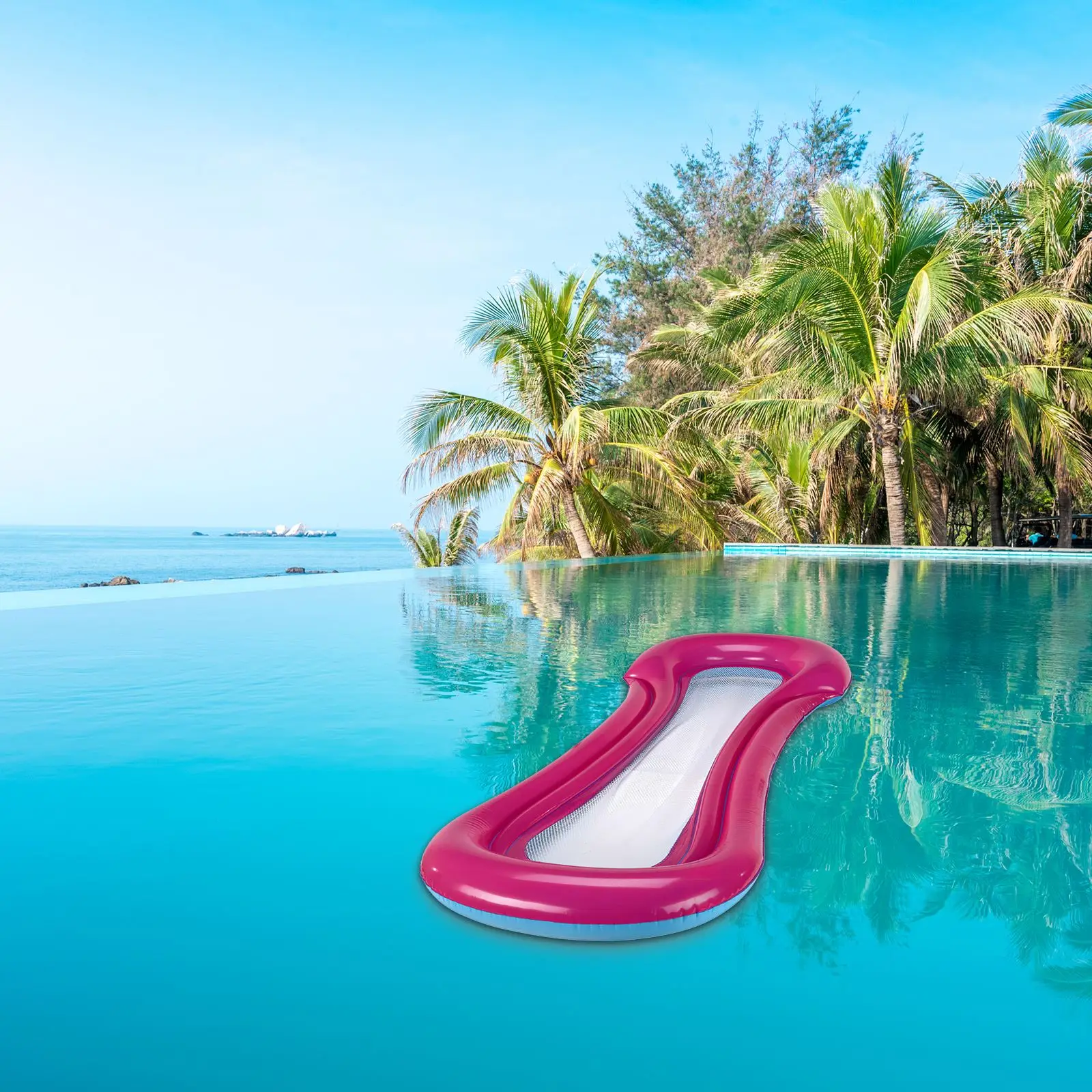 

Inflatable Mattress Single Row Inflatable Beach Air Summer Shade Water Floating Sleep Bed Water Recliner Water Floating Row Toy