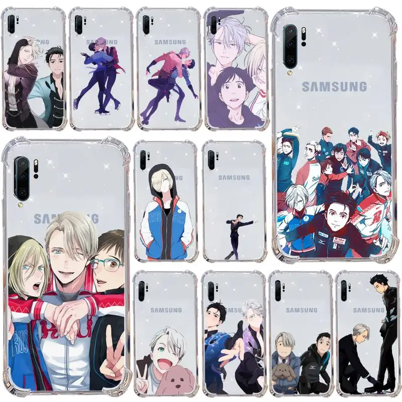 

Yuri On Ice Yuri Phone Case for Samsung s9 s10 s20 Huawei honor P20 P30 P40 xiaomi note mi 8 9 pro lite plus Clear mobile bag