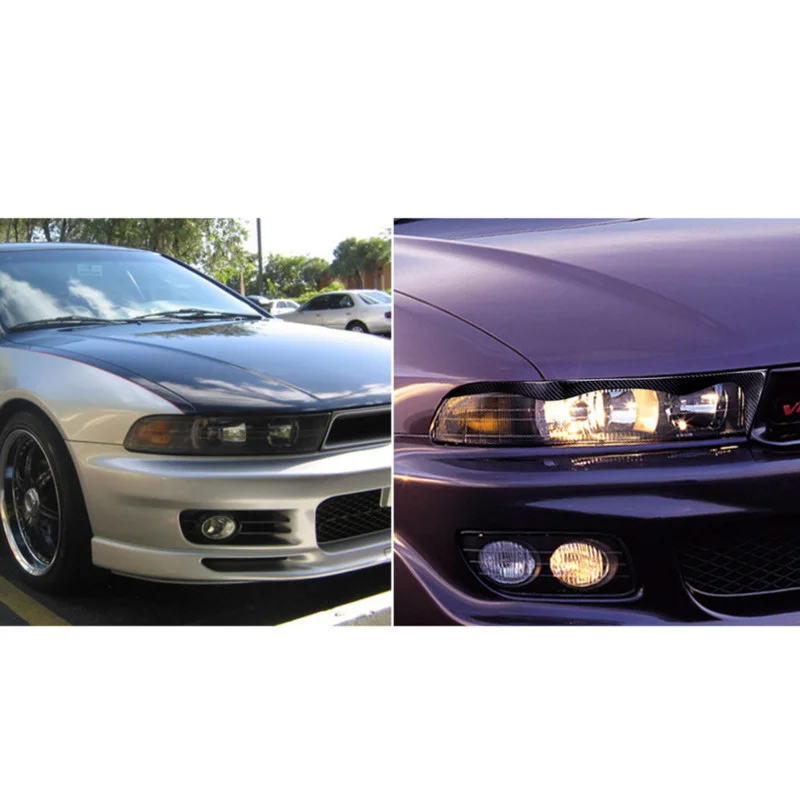 

Fit For Mitsubishi Galant1997-2002 real carbon fiber lamp eyebrow car headlight eyebrow eyelash modification decoration