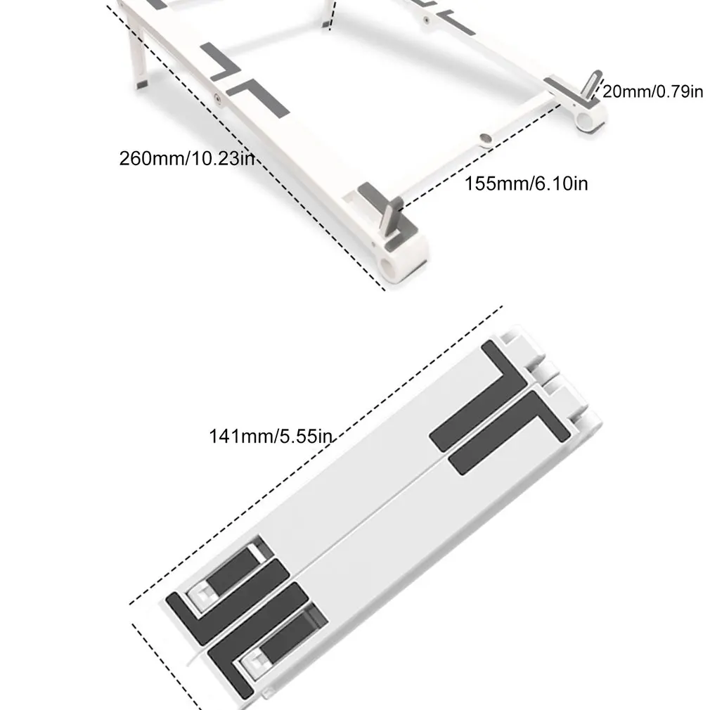 

Durable Laptop Stand Portable Adjustable Height ABS Material Ergonomic Design Compatibility Computer Stand