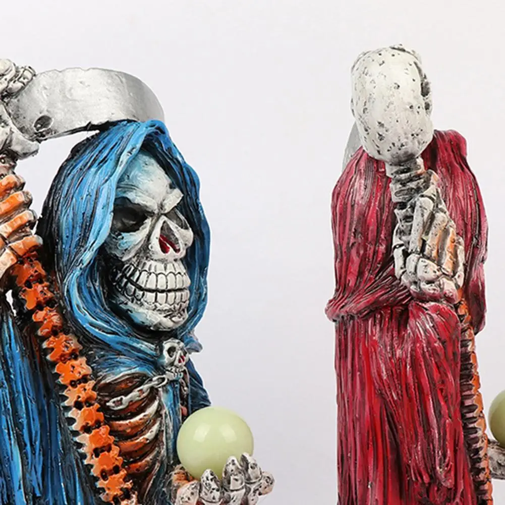 

Skeleton Head Skull Wizard Resin Craft Skull High Quality Statues Sculptures Decor Prop Halloween Home Party Decoration