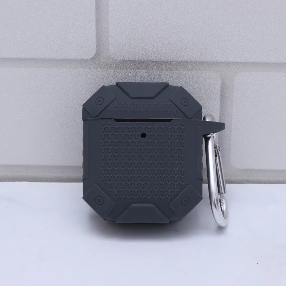 

Dust Proof Armor Shockfroof for Wireless Earphone Protective Case Cover Slim Sleeve Wrap Earphones Pouch (Black)