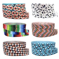 16mm colorful stripe geometry printed elastic band diy crafts sewing accessories hair ties bracelet hair accessory