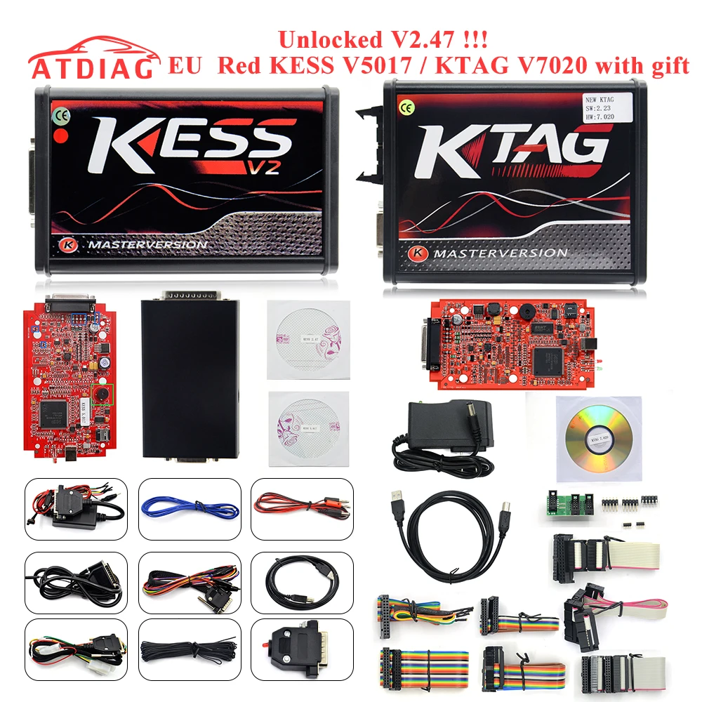KESS V2.47 5,017 KESS V5.017 V2 онлайн версия новая 4LED красная печатная плата KTAG 7,020 SW2.23 v2.25 полностью протоколы нет жетон ограничен