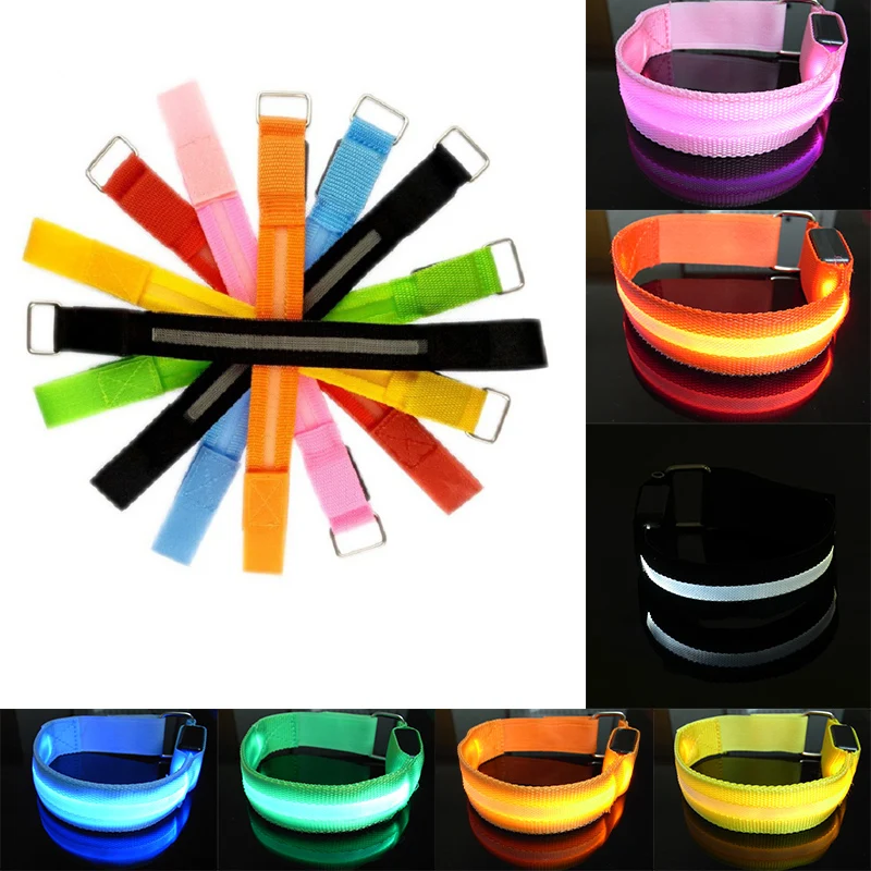 

Outdoor Sports Armband Night Running LED Light USB Rechargeable Belt Arm Leg Warning Wristband Bicycle Bicycle Light