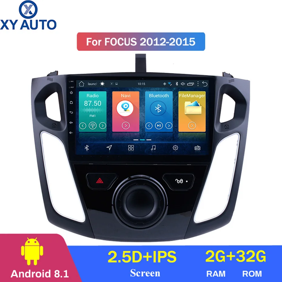 9 дюймовый 2.5D IPS закаленный HD мультисенсорный экран Android 8 1 NAVI для ford focus 2012 2015 с