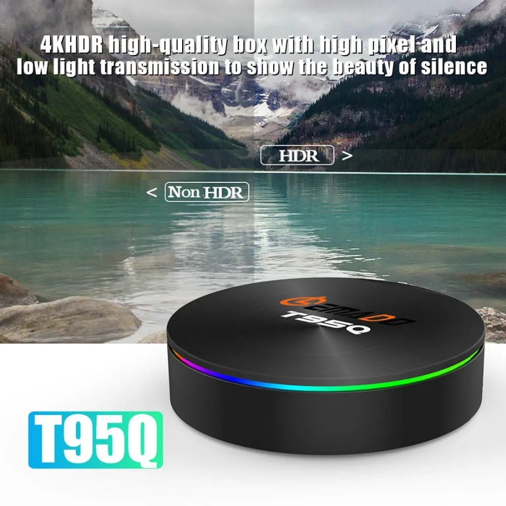 Lemado T95Q ТВ приставка Android 9,0 S905X2 4 Гб ОЗУ 64 Гб ПЗУ поддержка 4K 2,4G+ 5,8G двойной wifi Bluetooth 4,1 Смарт ТВ приставка Android