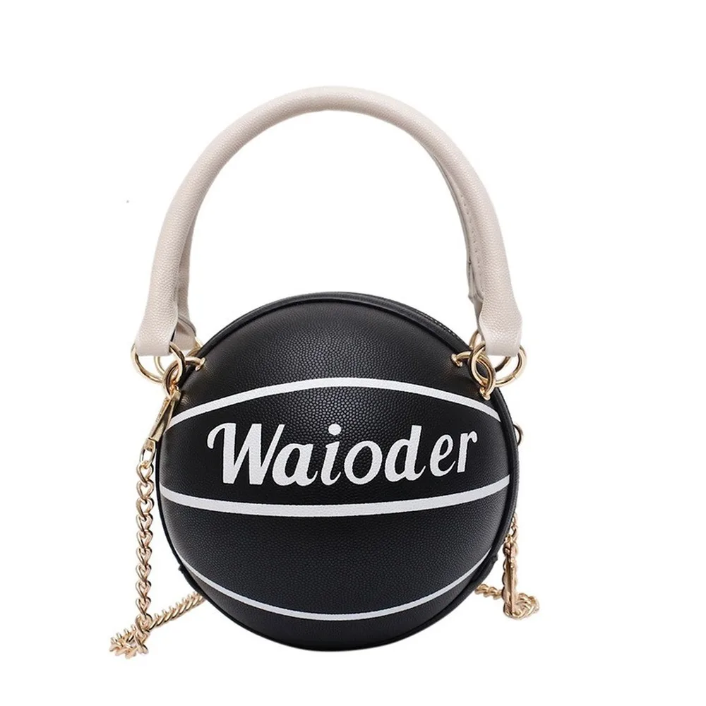 

Designer personality basketball bag female bag 2021 new small round bag fashion diagonal bag chain handbag