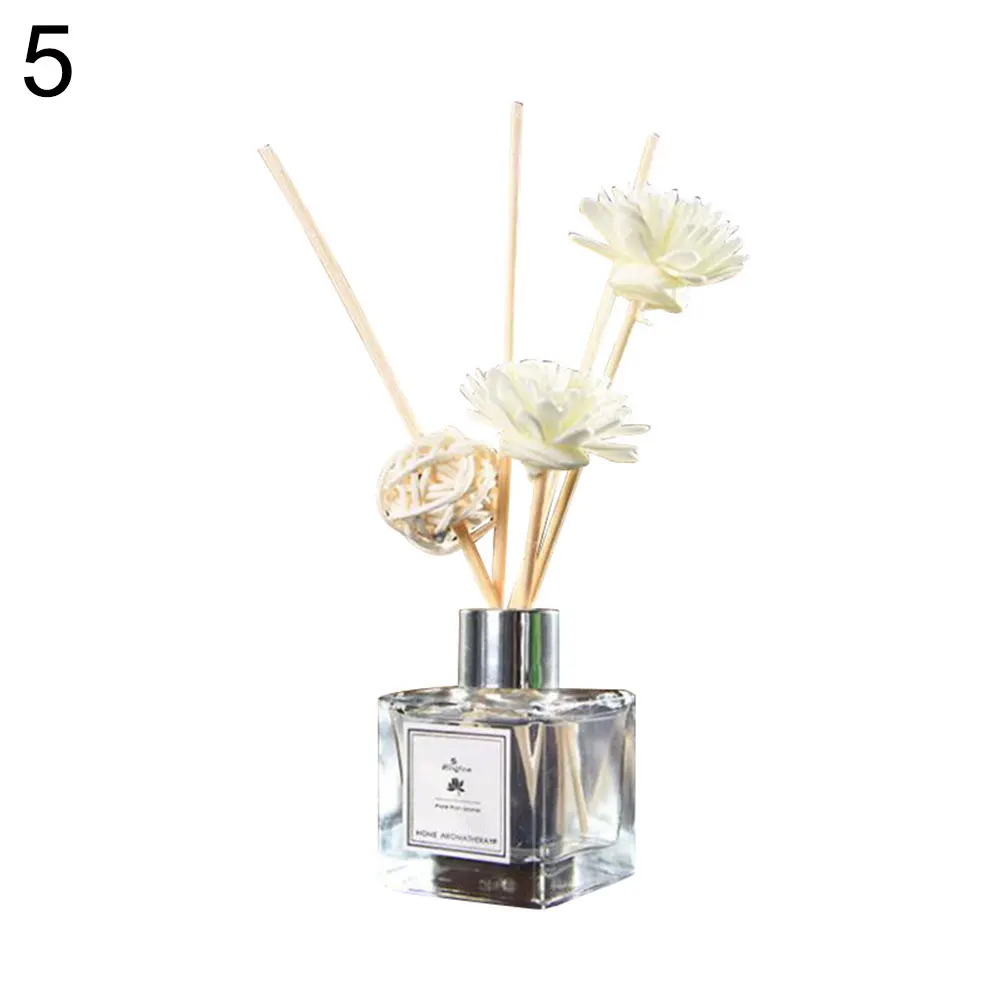 

50ml Glass Bottles AirFresherEssential OilReed Flameless Aromatherapy Diffusers Air Freshener Set Bathroom Hotel Home Decor