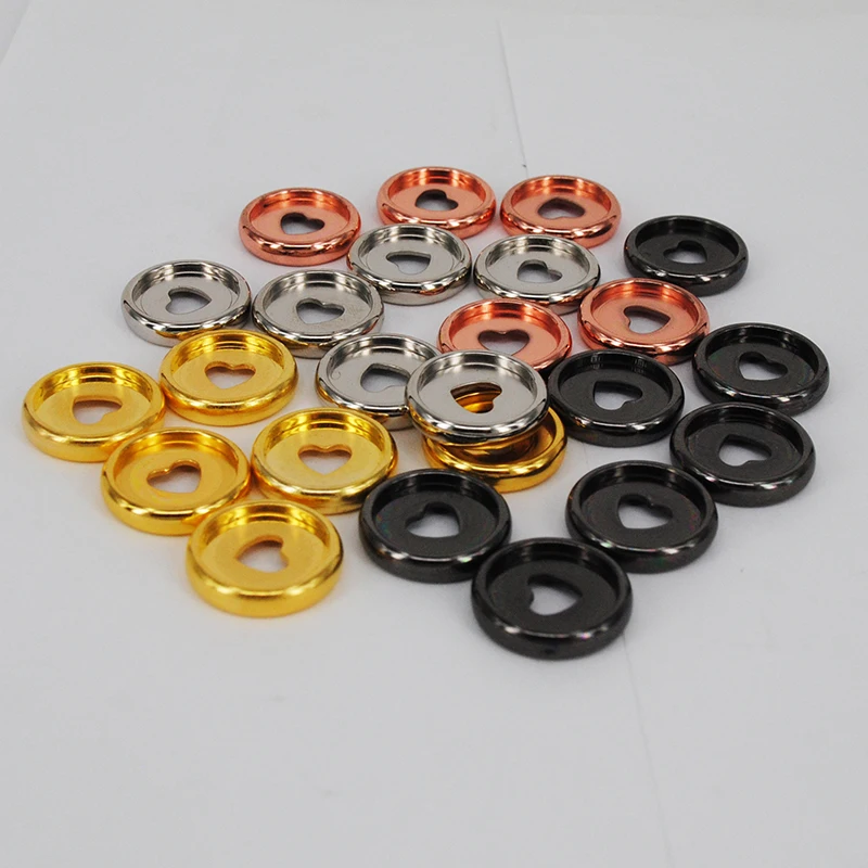 

100pcs 24mm Mushroom Discs Binder Heart Shaped Binding Discs Notebook Discs Binder Ring DIY Planner Accessories School Supplies