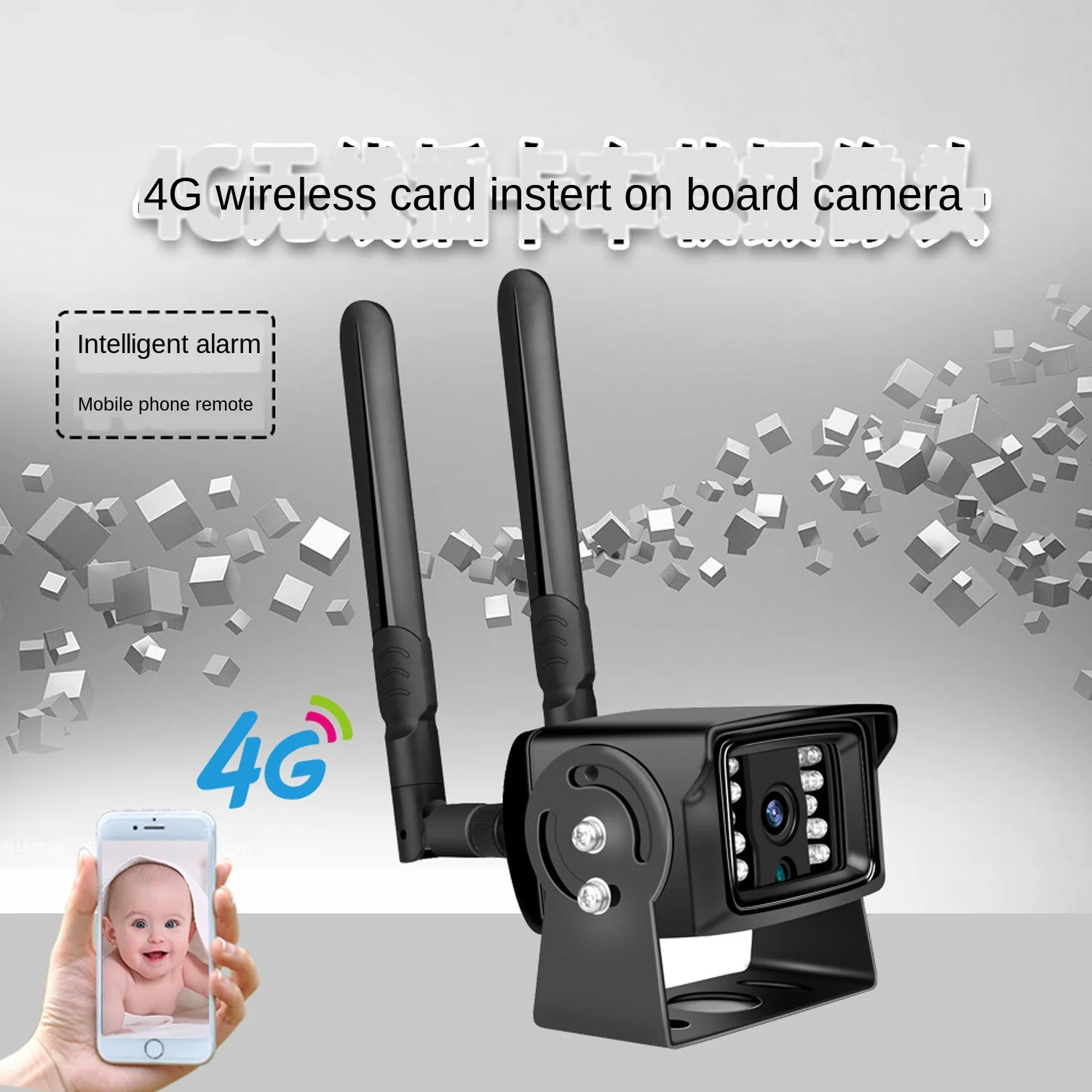 Автомобильная камера безопасности в зеркале заднего вида 4G беспроводная