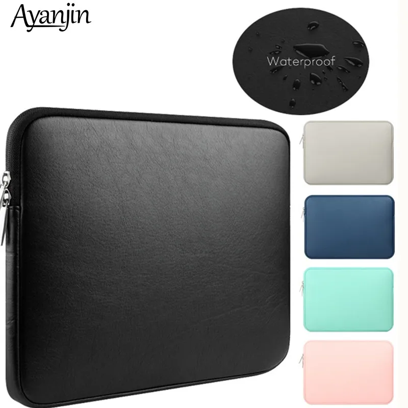 

Binful Soft PU Leather 13.3 15.4 Waterproof pouch sleeve bag for Macbook Air 13 Pro Retina 11 12 15 inch notebooks laptop case