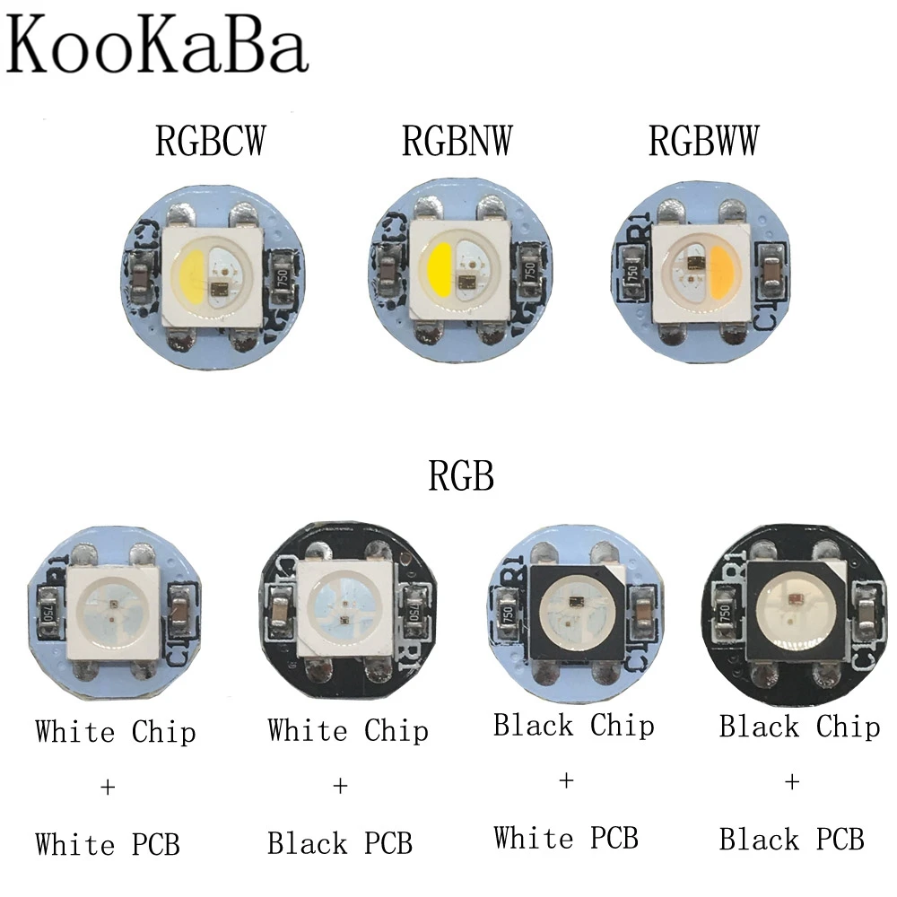 10 ~ 500 шт. 4-контактный WS2812B WS2812 светодиодный чип и плата радиатора DC5V 5050 RGB WS2811 IC