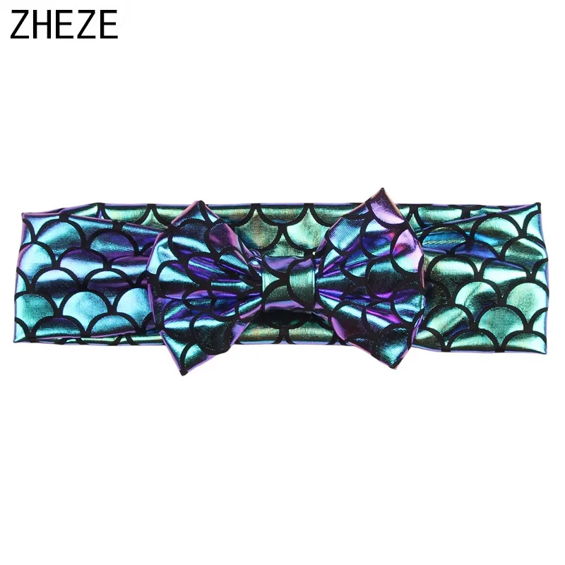 1 шт. новинка розничная продажа повязка на голову с бантом в виде русалки для