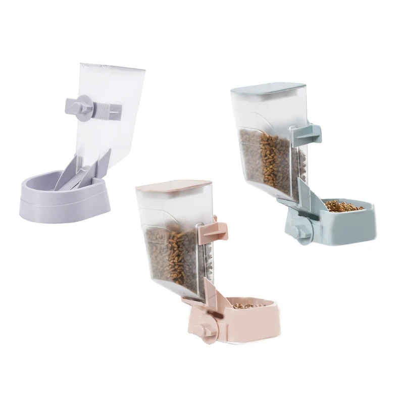 

Pet Automatic Food Dispenser Cat Auto Feeder Gravity Fed for Small Dogs/Puppies/Cats Easy to Hang in Cage No Tools
