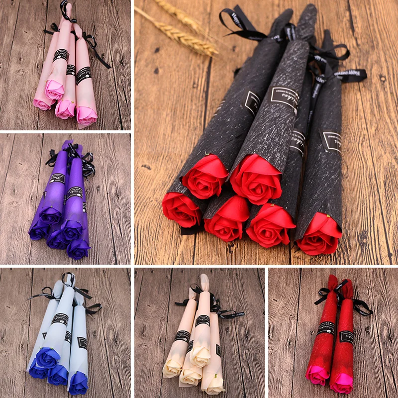 

Artificial Soap Carnation Bouquet For Wedding Valentine'S Day Gift Anniversary Girl Gift Fake Rose Soap Flower Decor Supplies