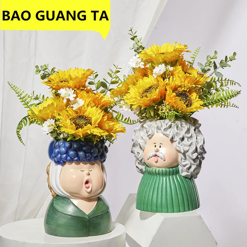 BAO GUANG TA мультфильм David головы ваза домашнего декора стикеры знаменитости статуя