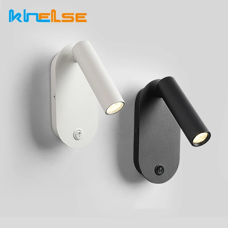 Овальные прикроватные светодиодные Настенные светильники с переключателем