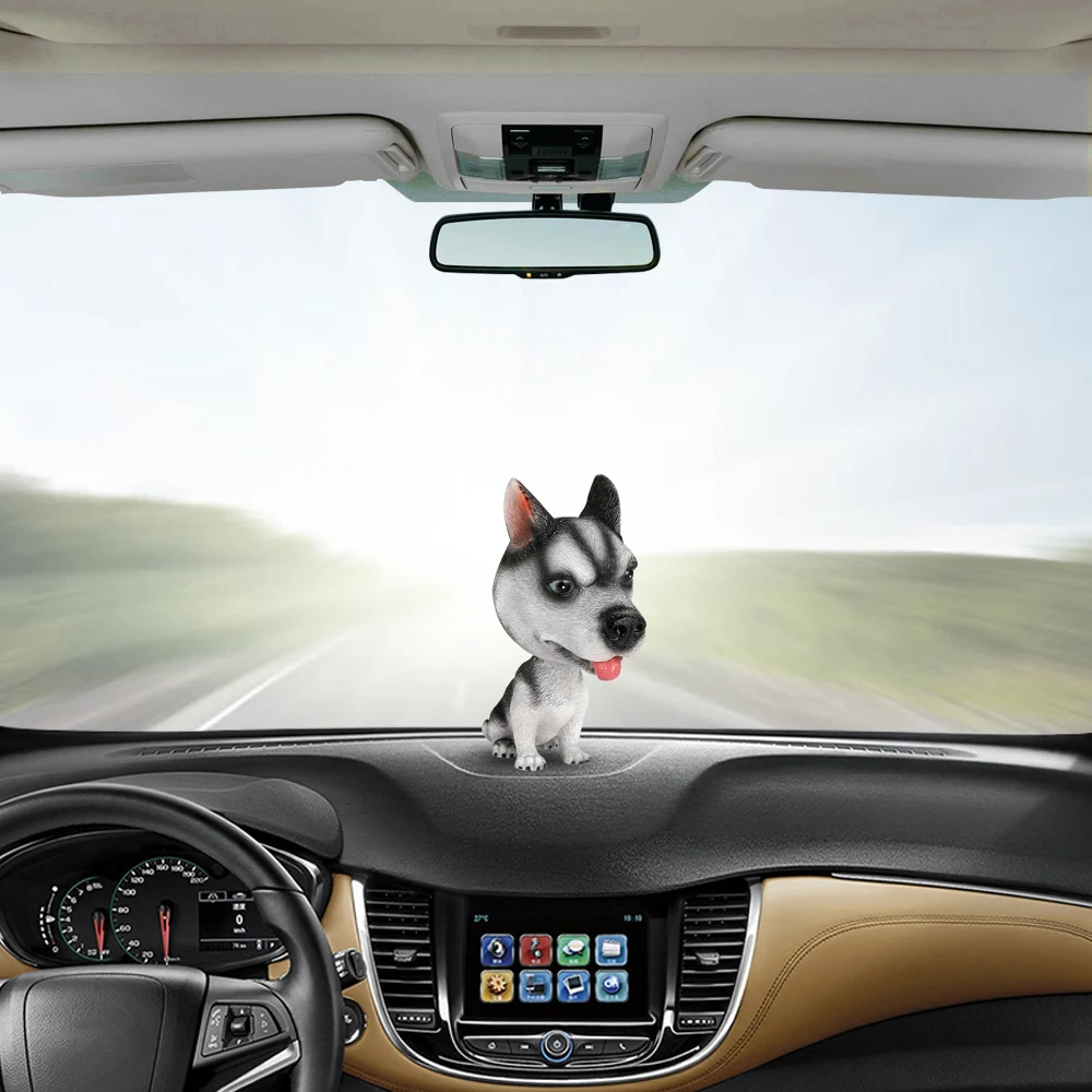 Автомобильный орнамент смоляная встряхнутая голова собака кукла украшение для