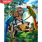 HUACAN краска по номеру комплекты с изображением леопарда ручная краска ed картина по номеру Рисование животных на холсте домашнее украшение DIY подарок