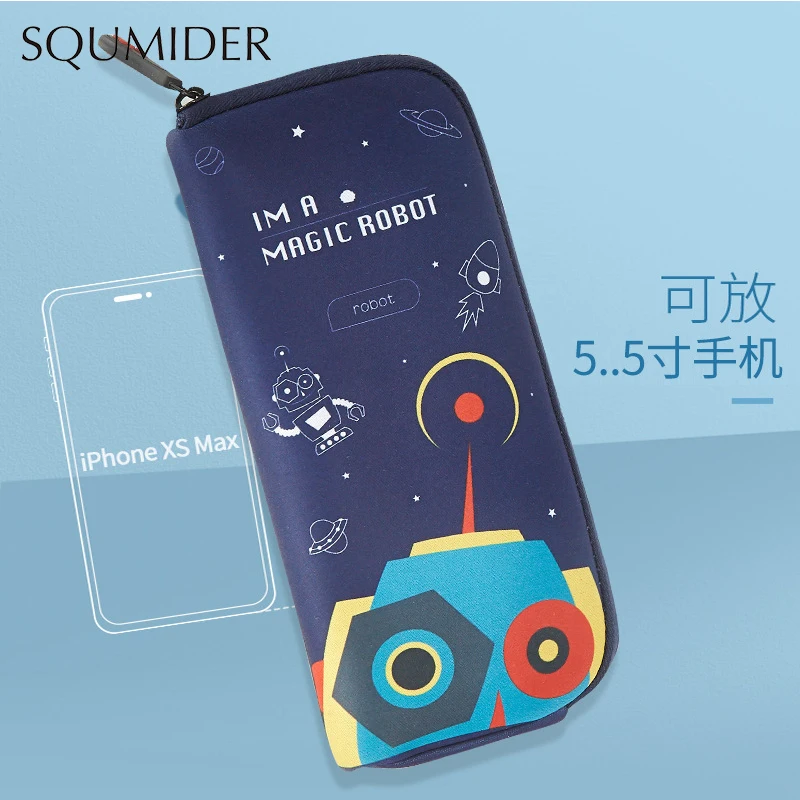 SQUMIDER креативный чехол для карандашей единорог мультфильм пенал на молнии