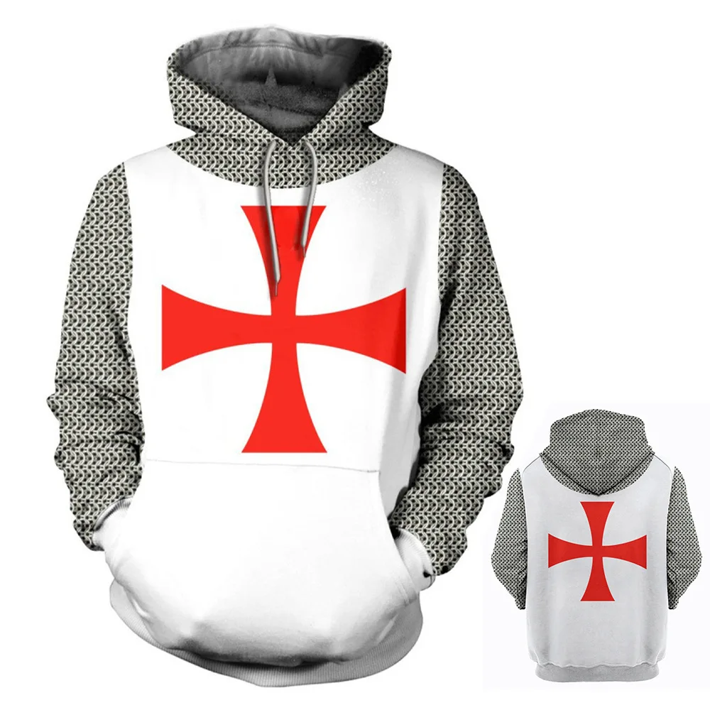 Новое поступление толстовка Рыцари темплар с 3D принтом для мужчин и женщин