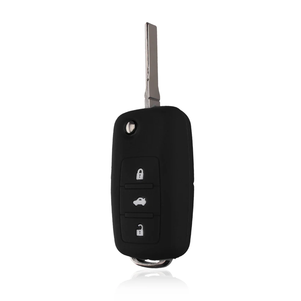 Чехол KEYYOU для VW Golf Bora Jetta POLO GOLF Passat Skoda Octavia A5 Fabia SEAT Ibiza Leon 2/3BTN силиконовый чехол