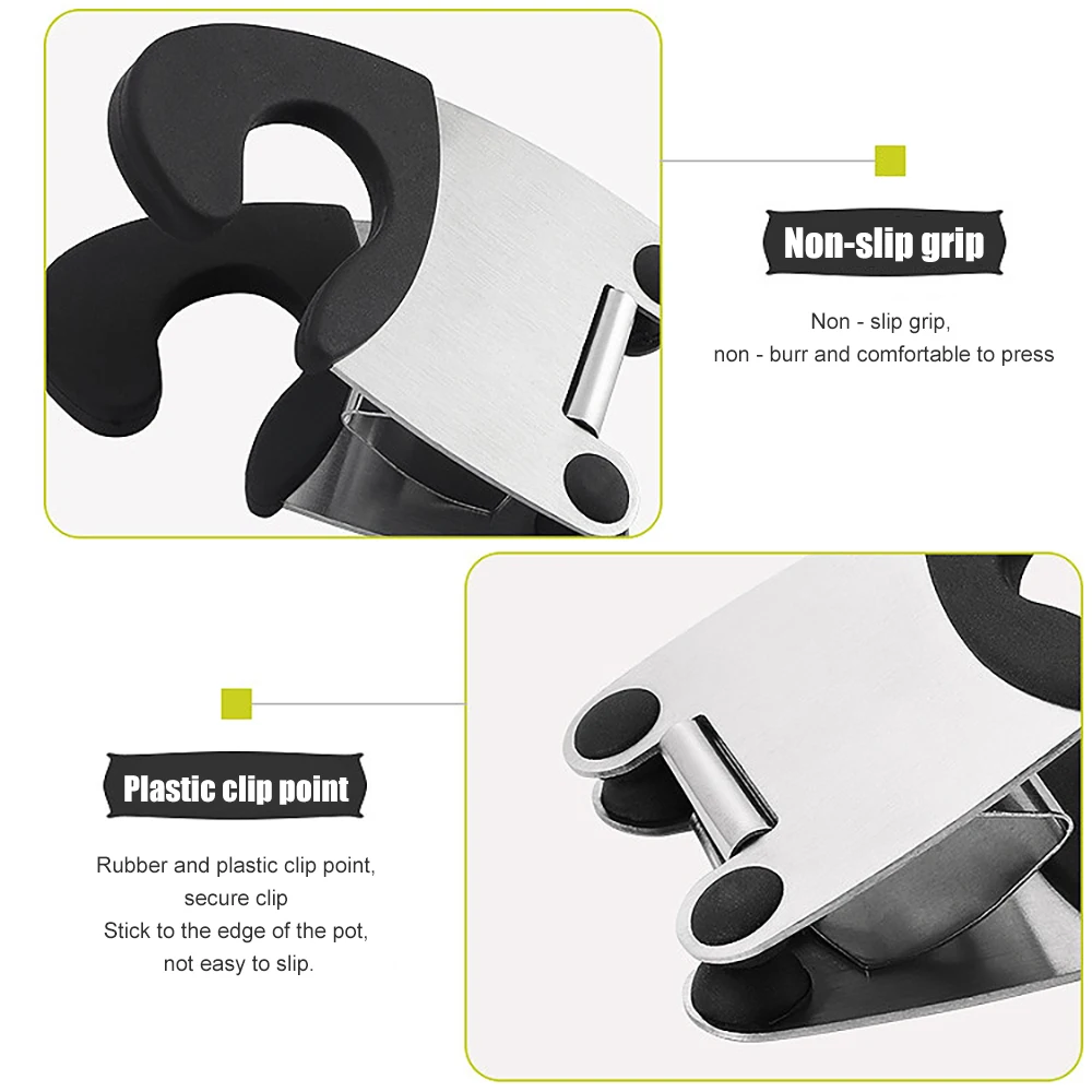 Зажимы для кастрюль из нержавеющей стали кухонные инструменты подставка ложек