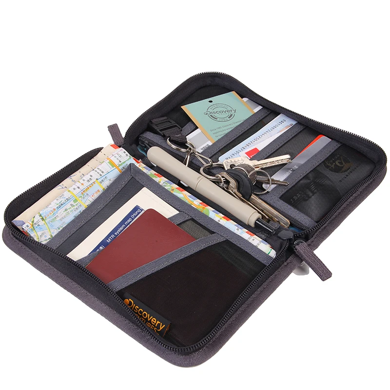 Дорожный кошелек для паспорта с rfid защитой нейлоновый органайзер хранения