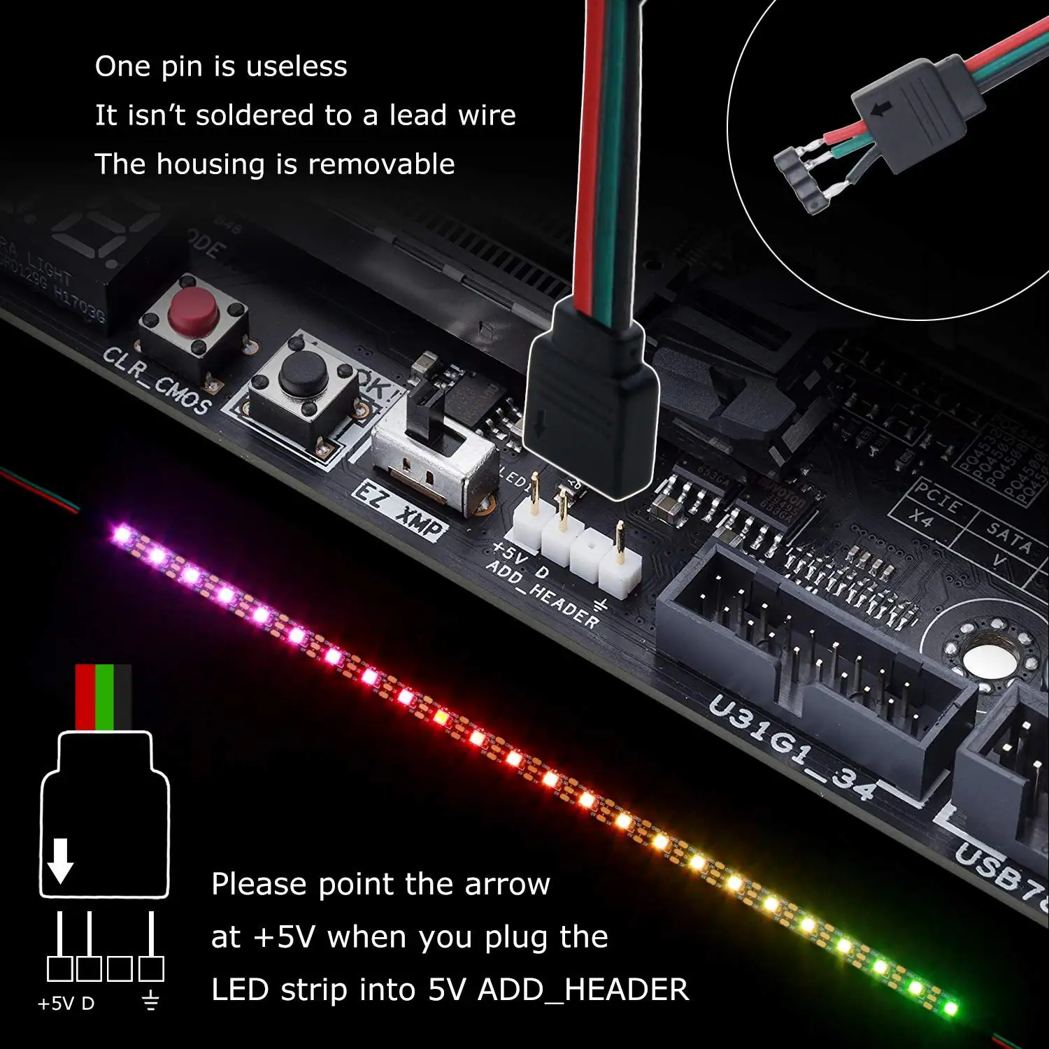 Светодиодная лента ws2812b RGB подсветка с магнитом 5 В|Светодиодные ленты| |