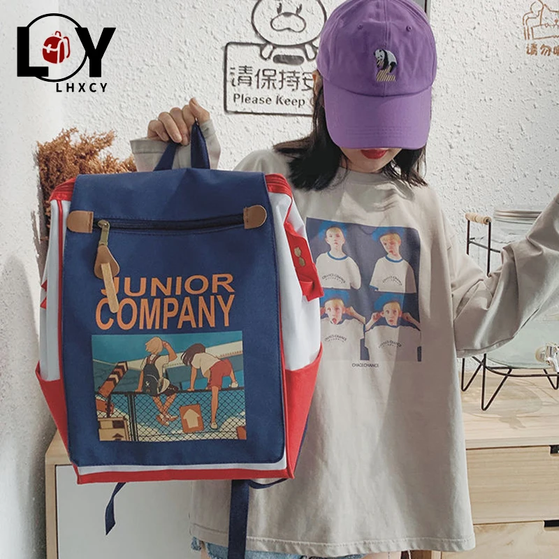 Рюкзак женский нейлоновый мягкий с принтом в стиле ретро Харадзюку 2020 | Багаж и