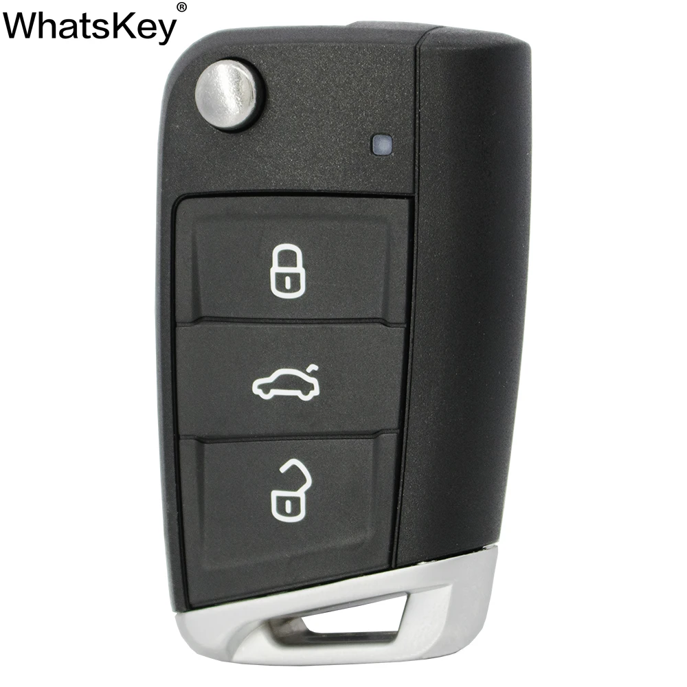 Запасной чехол WhatsKey для VW Golf 7 4 5 Passat b5 b6 polo Touran сиденье Jetta Skoda складной с 3 кнопками