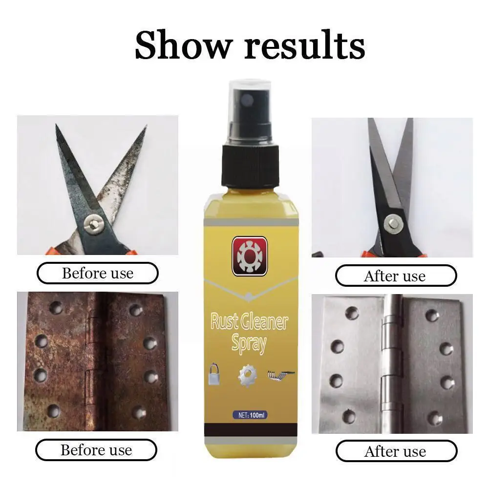 

100ml Powerful All-Purpose Rust Cleaner Spray Derusting Cleaning Lubricant Maintenance Tools Household Anti-rust Clean Car W6Y2